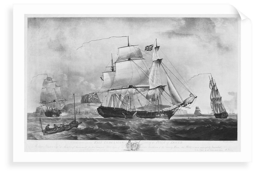 East Indiaman 'Dutton' (1781) taking a pilot off Dover by Robert Dodd