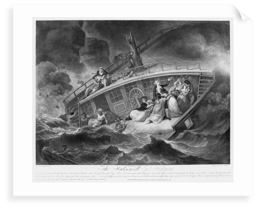 The wreck of 'Halsewell', an East Indiaman, off Seacombe in the Isle of Purbeck on 6 January 1786 by Jukes Francis