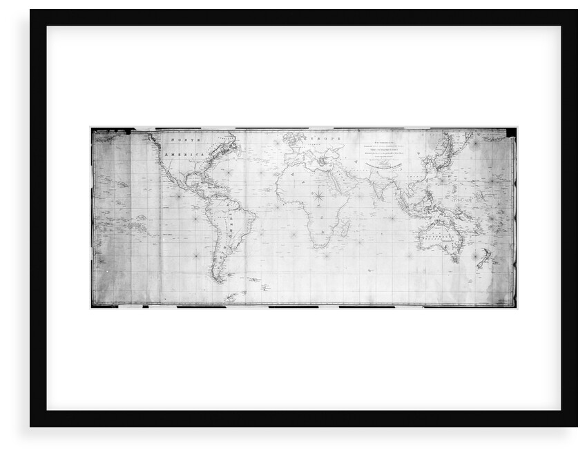 Outline chart intended for officers to prick off a ship's track by J. W. Norie