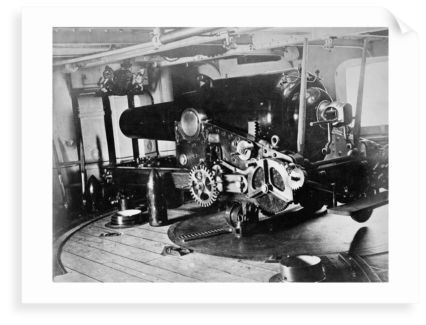 Photograph of stern 9 inch gun of HMS Shah circa 1878 by unknown