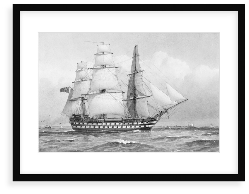 HMS 'Caesar' at Spithead, 1854 by William Frederick Mitchell