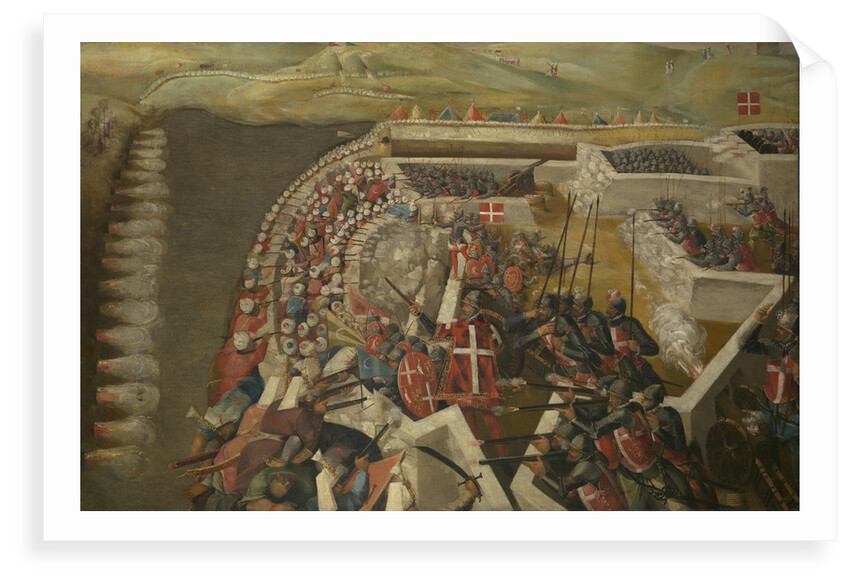 The Siege of Malta: Assault on the post of the Castilian knights, 21 August 1565 by Matteo Perez d'Aleccio