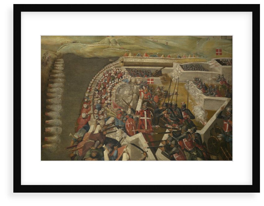 The Siege of Malta: Assault on the post of the Castilian knights, 21 August 1565 by Matteo Perez d'Aleccio