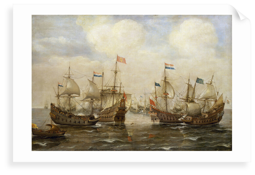 An engagement between the Spanish and the Dutch, circa 1630 by Cornelisz Verbeecq
