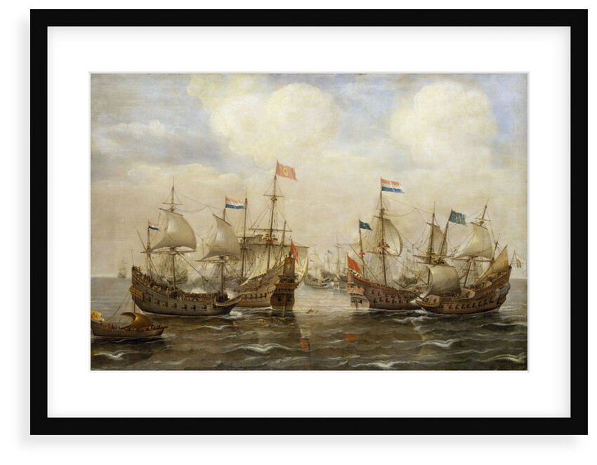 An engagement between the Spanish and the Dutch, circa 1630 by Cornelisz Verbeecq