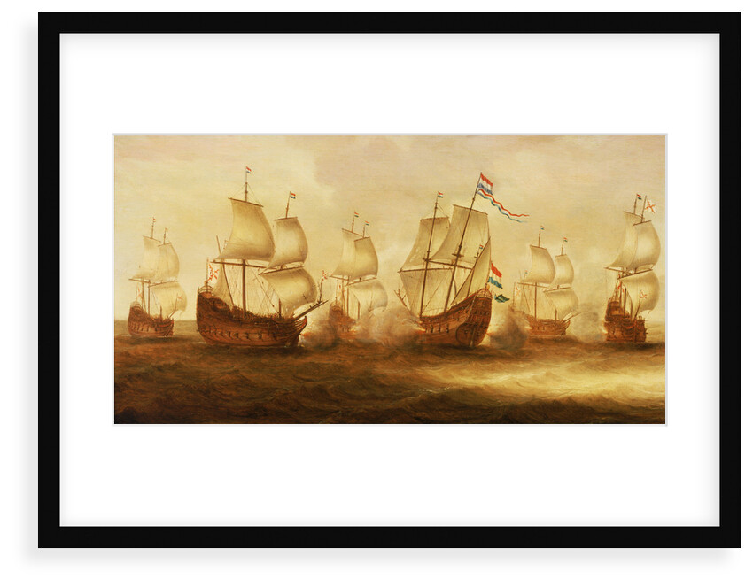 Witte de With's action with Dunkirkers off Nieuport, 1641 by Jacob Gerritsz Loeff
