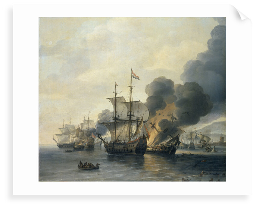 The Battle of Leghorn, 4 March 1653 by Willem Hermansz van Diest