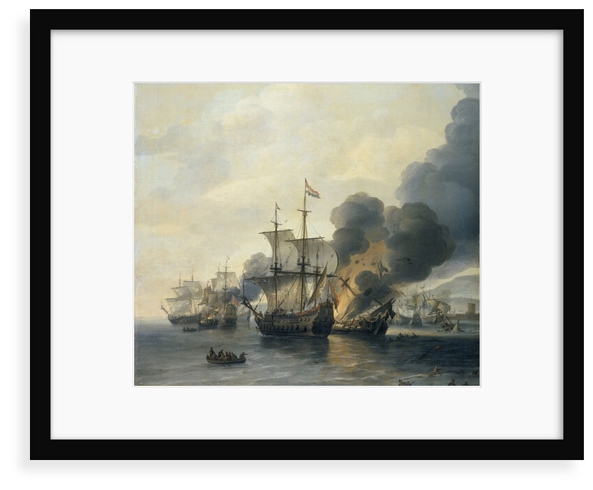 The Battle of Leghorn, 4 March 1653 by Willem Hermansz van Diest