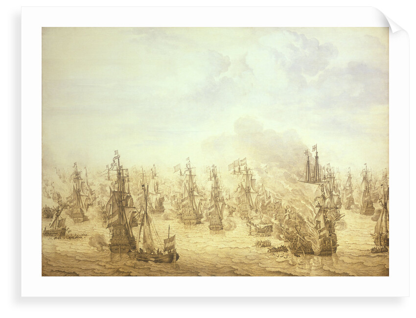 The Battle of Scheveningen, 10 August 1653 by Willem van de Velde the Elder