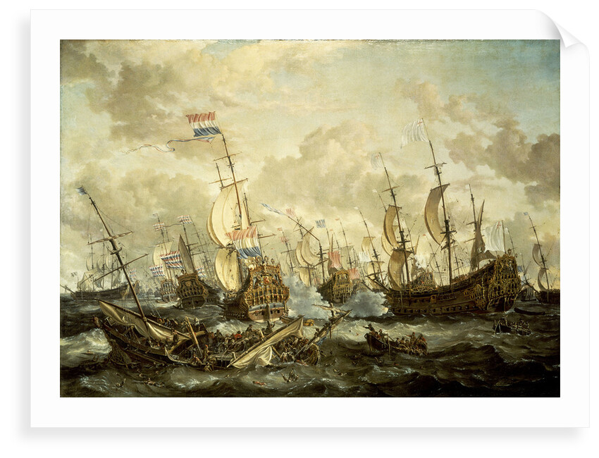 HMS 'Royal Prince' and other vessels at the Four Days Battle, 1-4 June 1666 by Abraham Storck