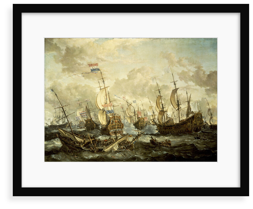 HMS 'Royal Prince' and other vessels at the Four Days Battle, 1-4 June 1666 by Abraham Storck