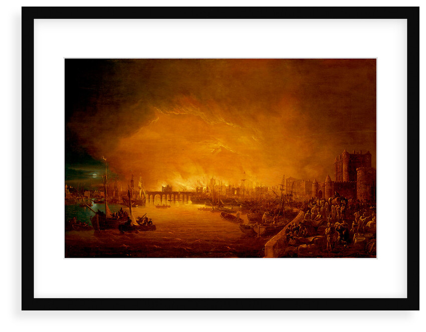 The Fire of London, September 1666 by British School