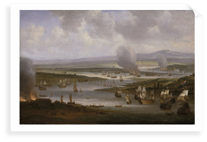 Dutch ships in the Medway, June 1667 by Willem Schellinks
