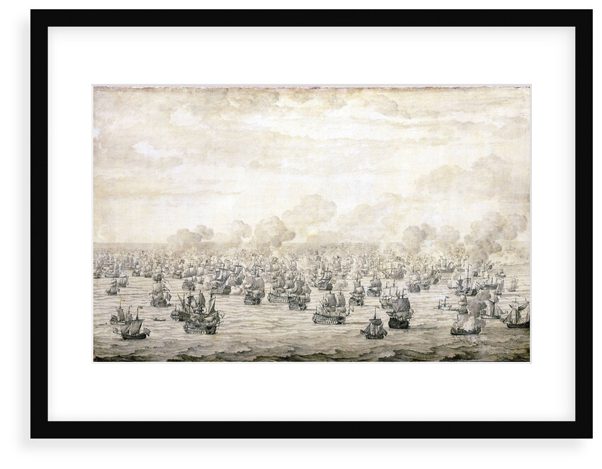 The first Battle of Schooneveld, 28 May 1673 by Willem van de Velde the Elder