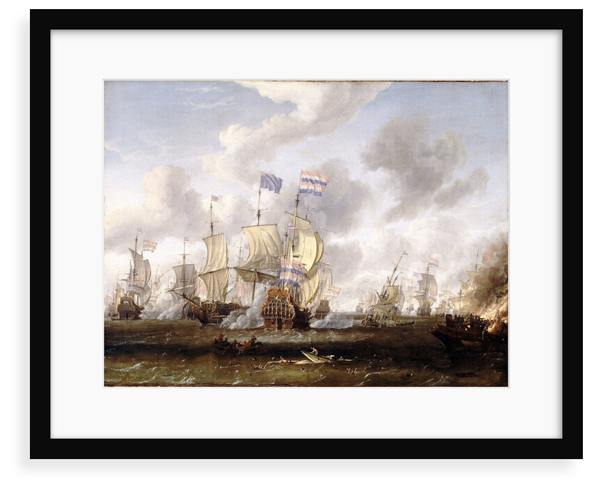 The 'Golden Leeuw' engaging 'The Royal Prince' at the Battle of the Texel, 11 August 1673' by Abraham Storck