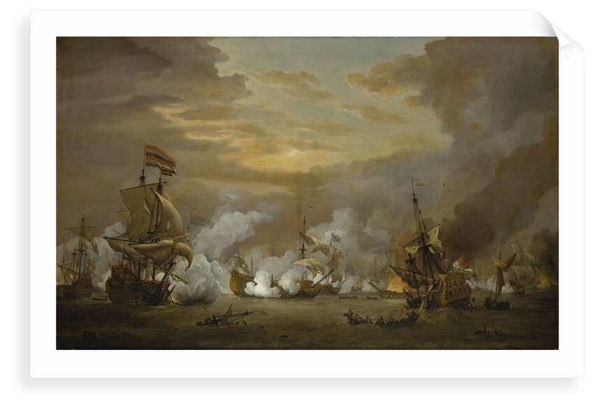 The Battle of the Texel, 11-21 August 1673 by Willem Van de Velde the Younger