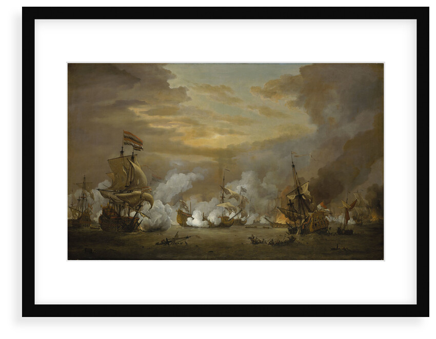 The Battle of the Texel, 11-21 August 1673 by Willem Van de Velde the Younger