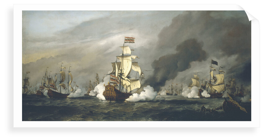The Battle of the Texel, 11-21 August 1673 by Willem Van de Velde the Younger
