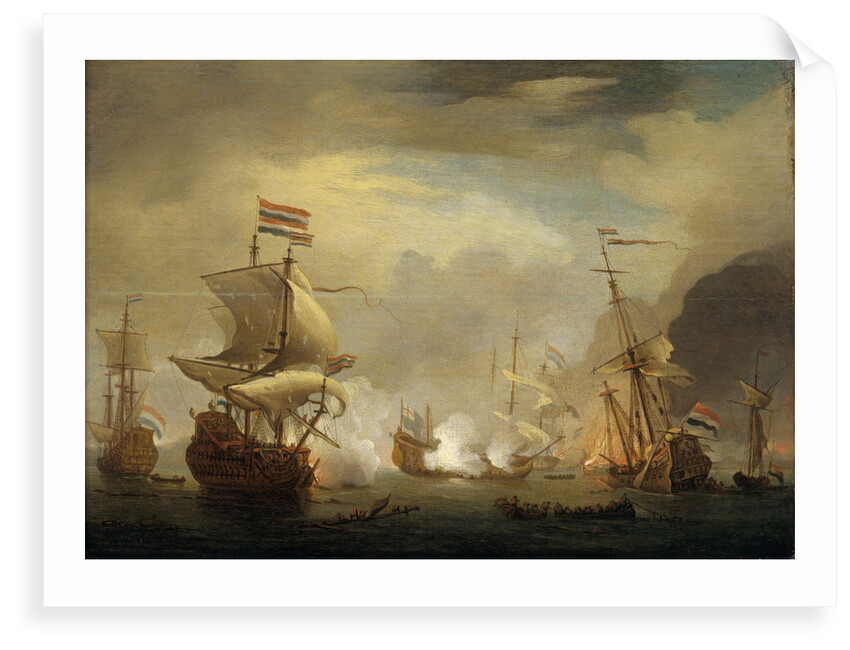 The Battle of the Texel, 11-21 August 1673 by Willem Van de Velde the Younger