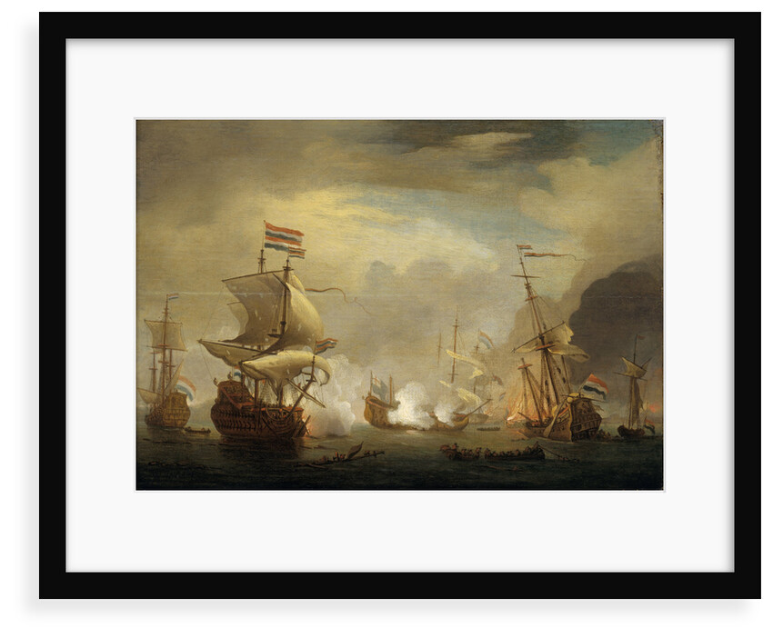The Battle of the Texel, 11-21 August 1673 by Willem Van de Velde the Younger