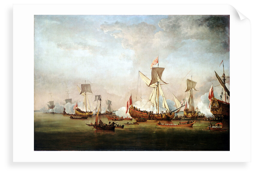 Departure of William of Orange and Princess Mary for Holland, 19 November 1677 by Willem Van de Velde the Younger