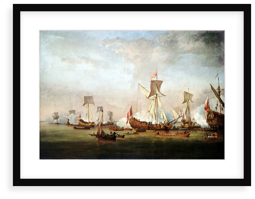 Departure of William of Orange and Princess Mary for Holland, 19 November 1677 by Willem Van de Velde the Younger