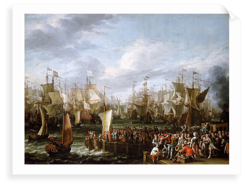 Departure of William III from Hellevoetsluis, 19 October 1688 by Abraham Storck