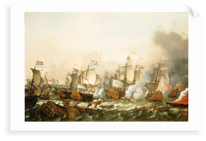 The Battle of Barfleur, 19 May 1692 by Ludolf Bakhuizen