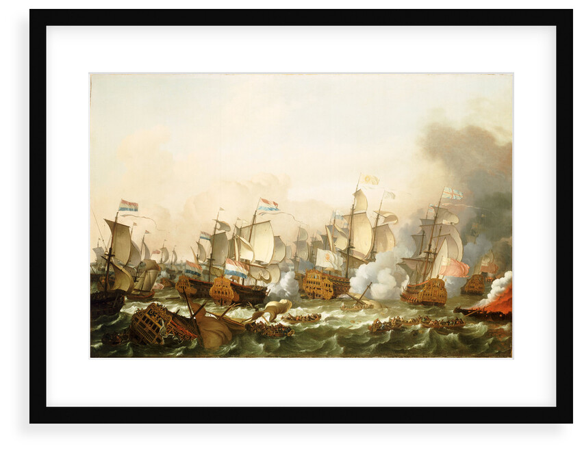 The Battle of Barfleur, 19 May 1692 by Ludolf Bakhuizen