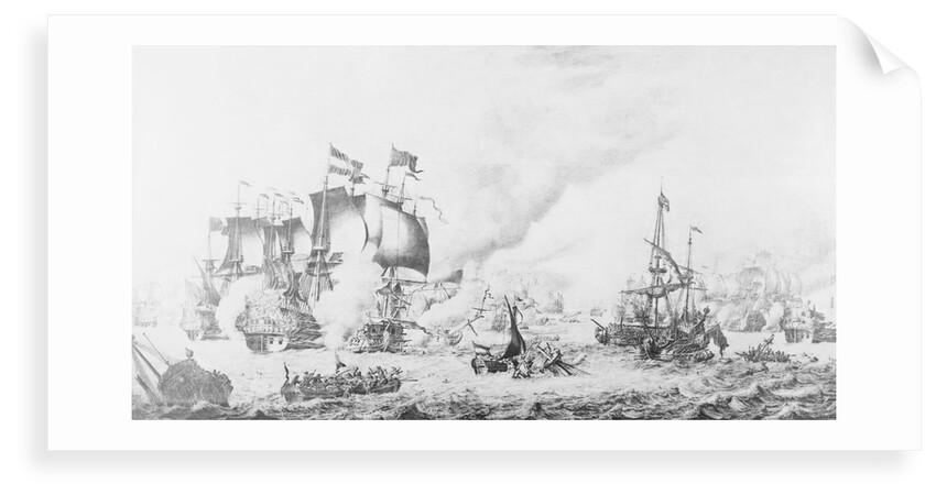 The Battle of Barfleur, 19 May 1692 by Adriaen van Salm