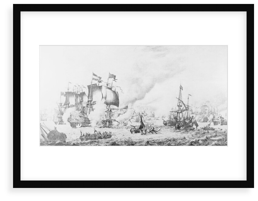 The Battle of Barfleur, 19 May 1692 by Adriaen van Salm