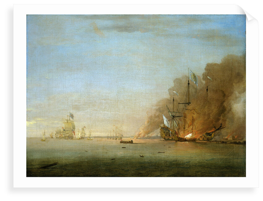 Destruction of the 'Soleil Royal' at the Battle of La Hogue, 23 May 1692 by Peter Monamy