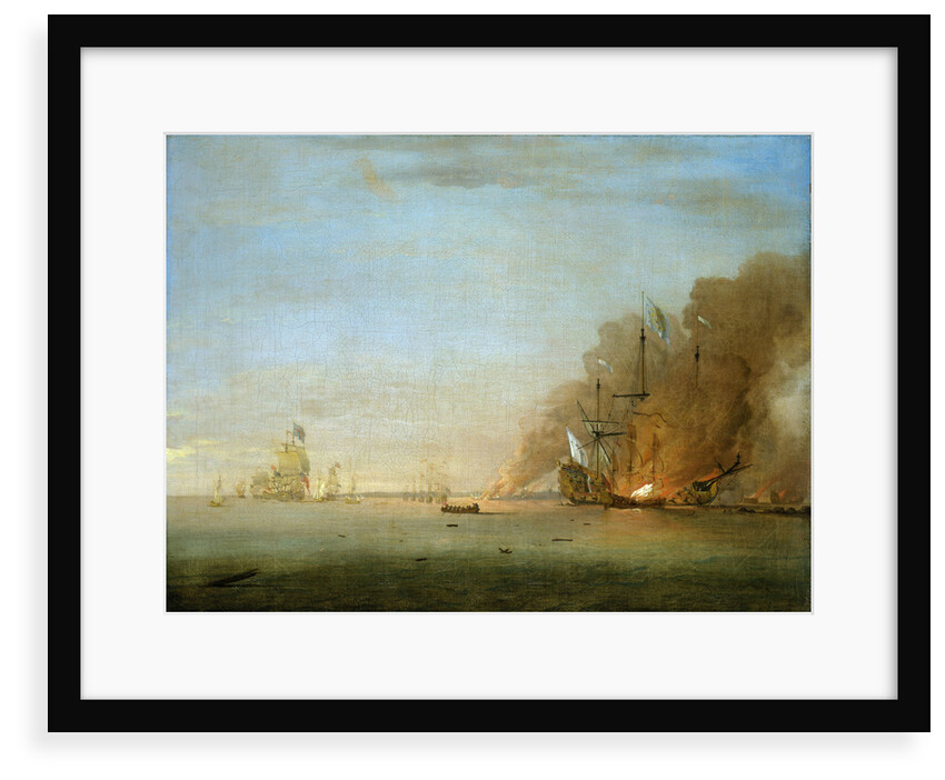 Destruction of the 'Soleil Royal' at the Battle of La Hogue, 23 May 1692 by Peter Monamy