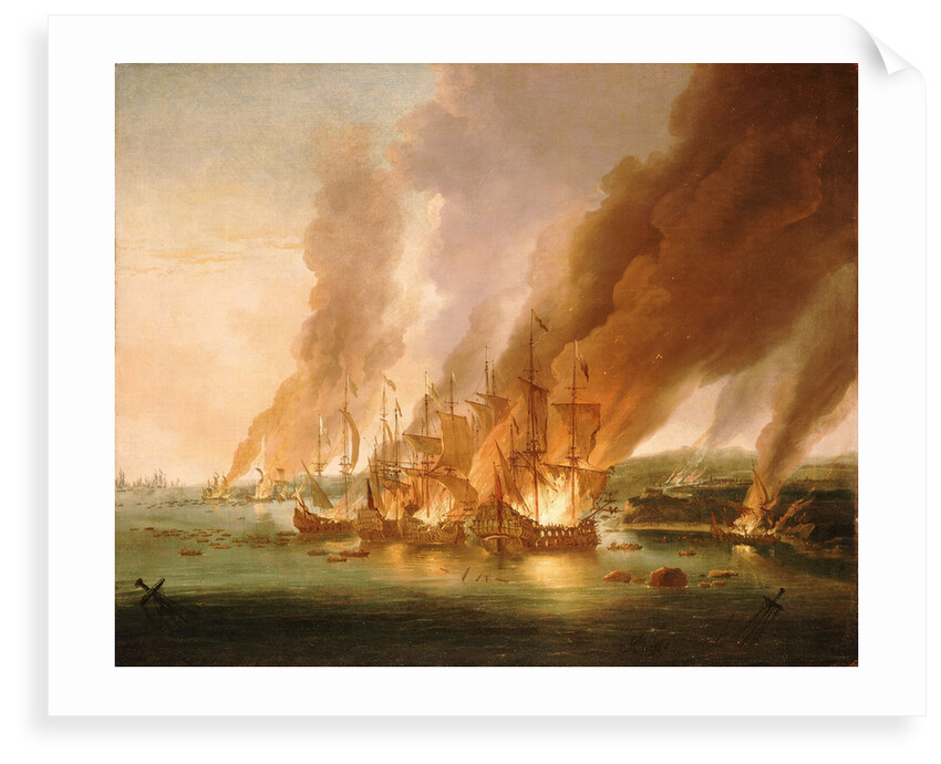 The Battle of La Hogue, 23 May 1692 by Adriaen van Diest