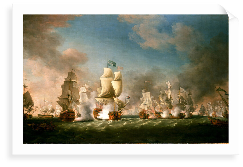 The Battle of Cape Passaro, 11 August 1718 by Richard Paton