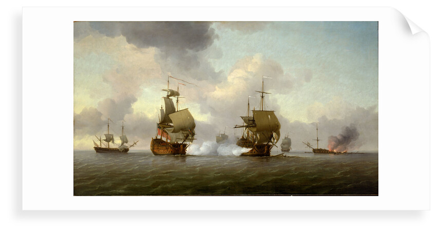 The capture of the 'Glorioso', 8 October 1747 by Charles Brooking