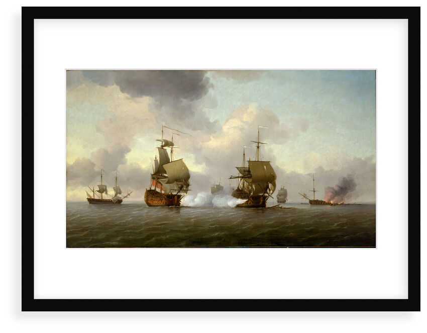 The capture of the 'Glorioso', 8 October 1747 by Charles Brooking