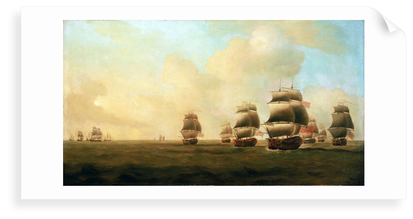 Beginning of Knowles' action off Havana, 1 October 1748 by Samuel Scott
