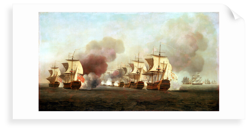 End of Knowles' action off Havana, 1 October 1748 by Samuel Scott