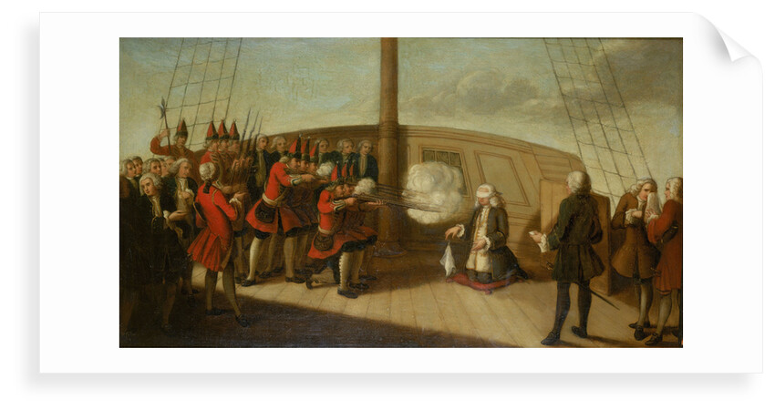 The execution of Admiral Byng, 14 March 1757 by British School