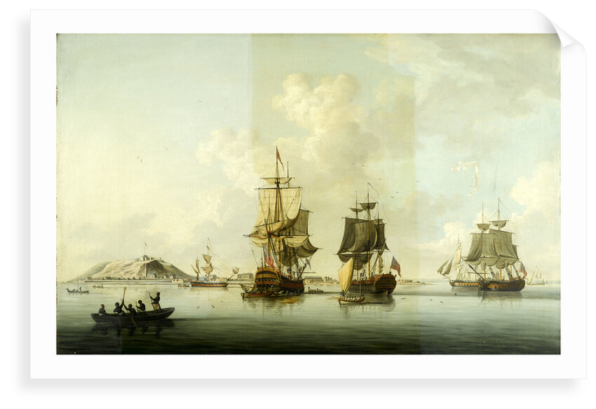 Attack on Goree, 29 December 1758: Ships at Anchor after the Action by Dominic Serres the Elder