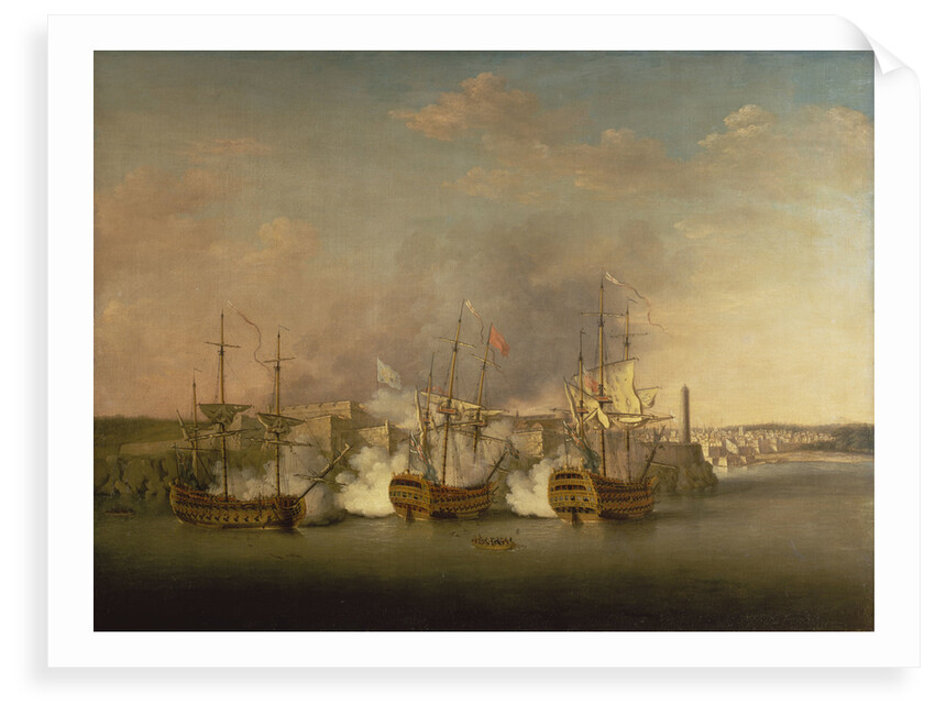 Bombardment of Morro Castle, 1 July 1762 by Richard Paton