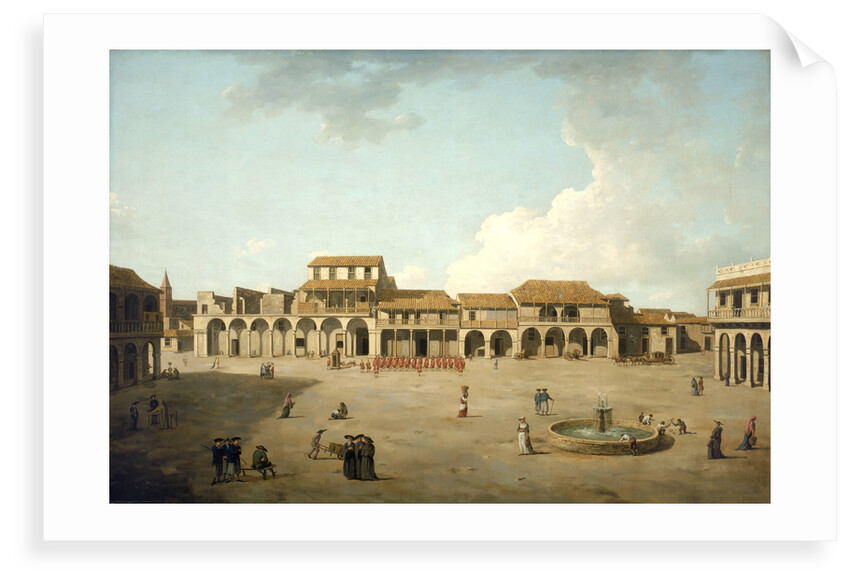 The piazza at Havana by Dominic Serres the Elder