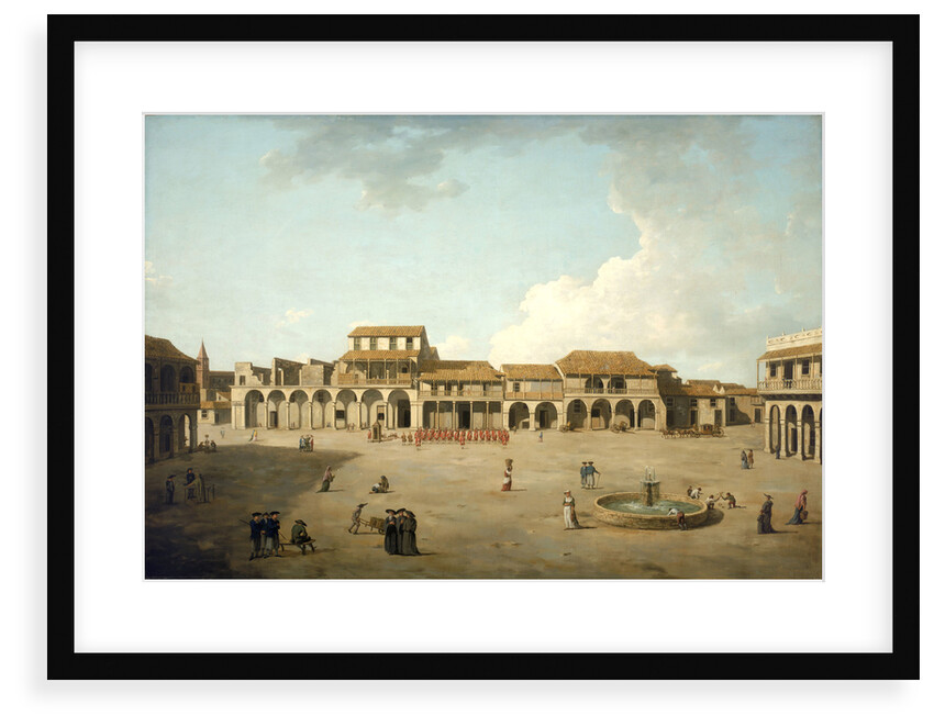 The piazza at Havana by Dominic Serres the Elder