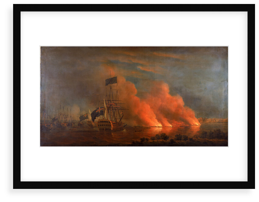The burning of the Turkish fleet in Chesme Bay, 7 July 1770 by Richard Paton