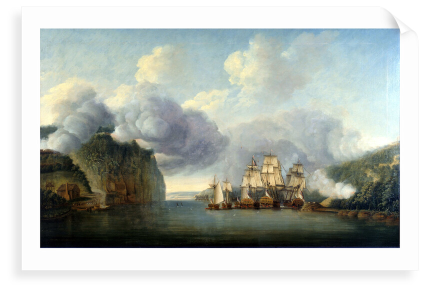 Forcing a passage of the Hudson River, 9 October 1776 by Thomas Mitchell