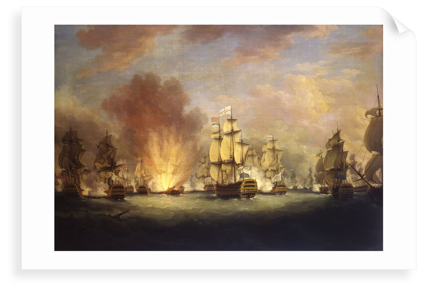 The Moonlight Battle: the Battle off Cape St Vincent, 16 January 1780 by Richard Paton