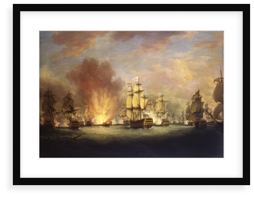 The Moonlight Battle: the Battle off Cape St Vincent, 16 January 1780 by Richard Paton