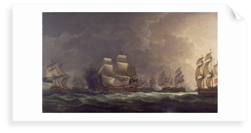 The Moonlight Battle: the Battle off Cape St Vincent, 16 January 1780 by Dominic Serres the Elder