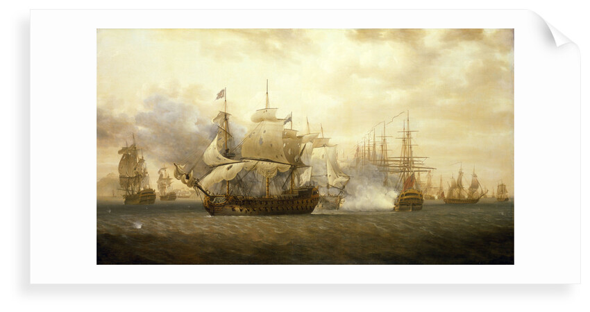 The Battle of Frigate Bay, 26 January 1782 by Nicholas Pocock